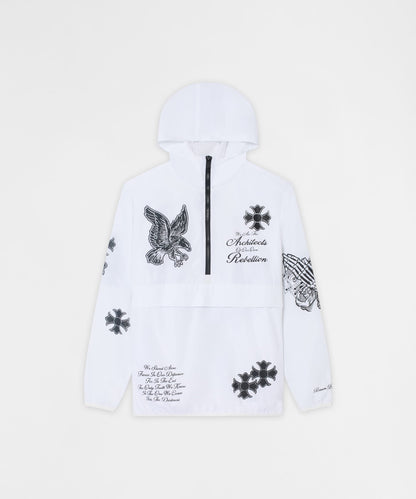 Reason Clothing Value Architects Rebellion Anorak Jacket - White