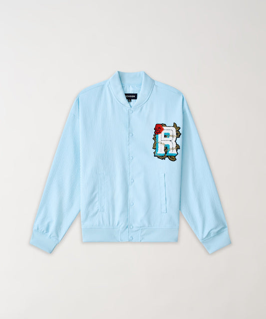 Reason Clothing Quality Coaches Chenille Jacket - Light Blue