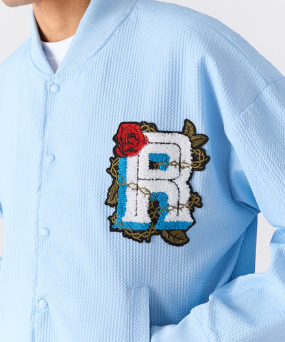 Reason Clothing Quality Coaches Chenille Jacket - Light Blue