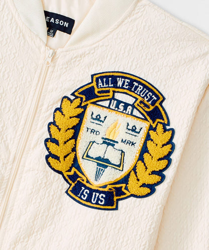Reason Clothing Trusted Coaches Chenille Jacket - Cream