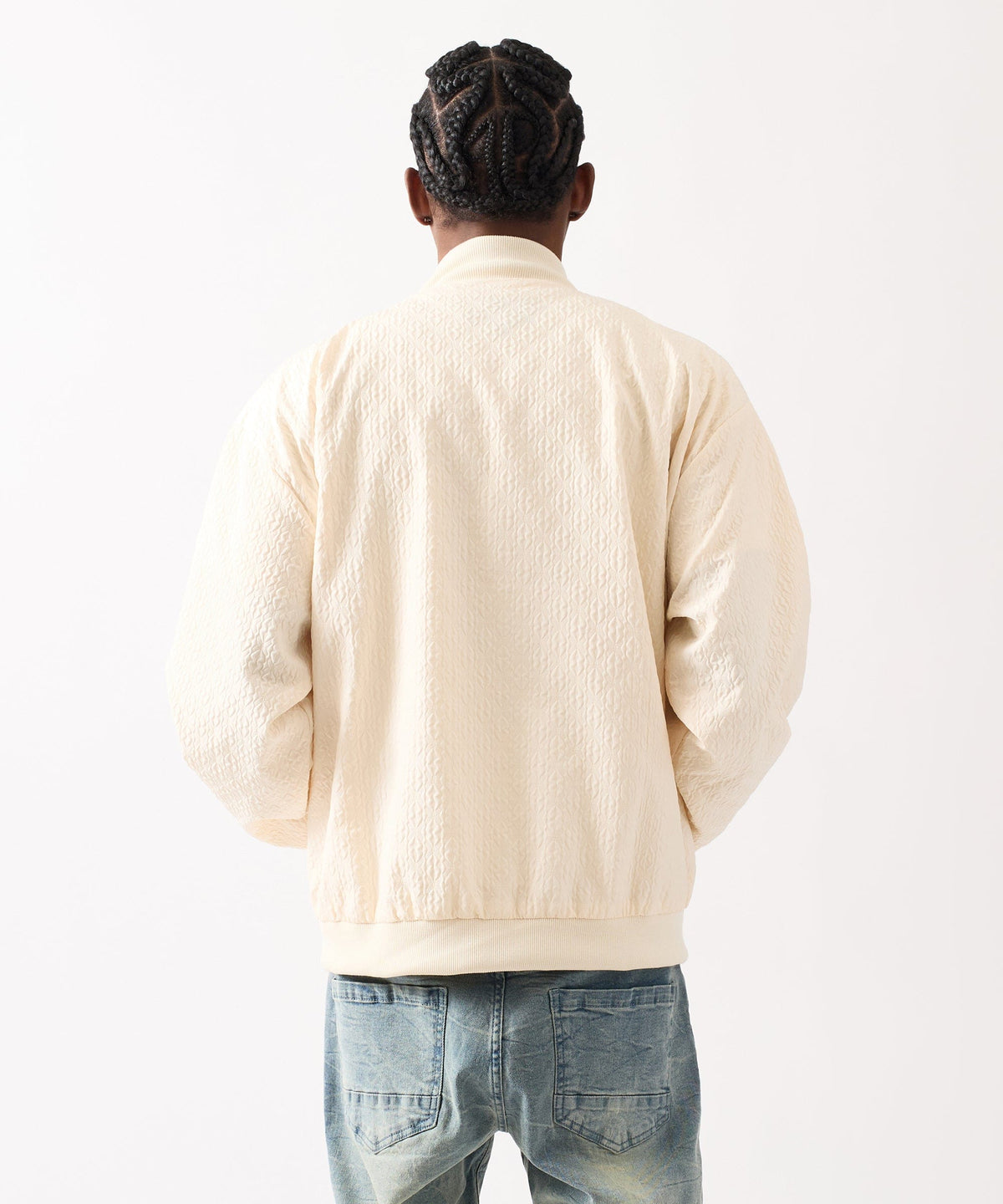 Reason Clothing Trusted Coaches Chenille Jacket - Cream