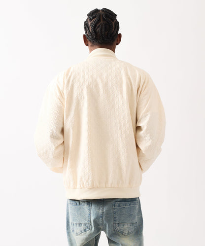 Reason Clothing Trusted Coaches Chenille Jacket - Cream