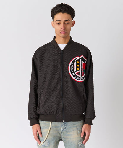 Reason Clothing Best Price Coaches Chenille Jacket - Black