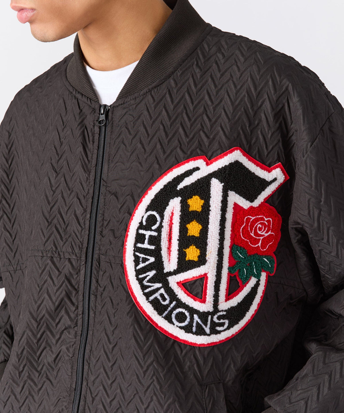 Reason Clothing Best Price Coaches Chenille Jacket - Black