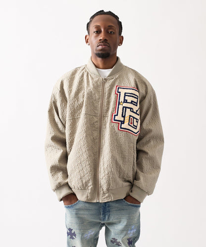 Reason Clothing Sale Coaches Chenille Jacket - Light Green