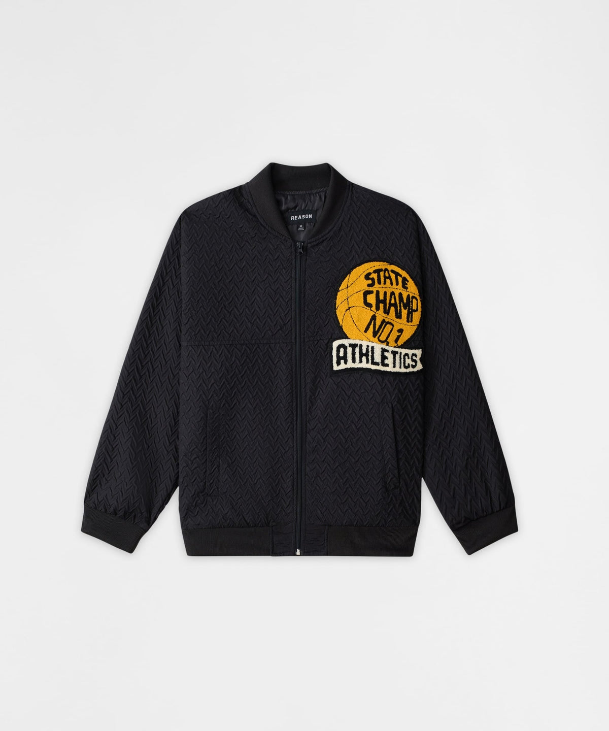 Reason Clothing Great Value Coaches Chenille Jacket - Black