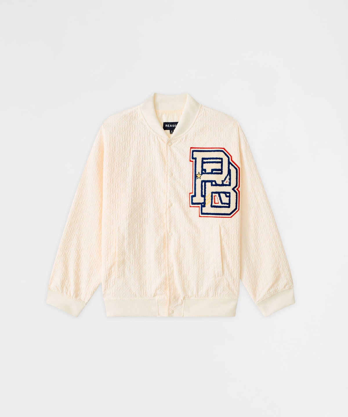 Reason Clothing Best Seller Coaches Chenille Jacket - White
