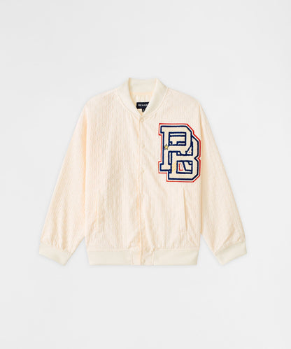Reason Clothing Best Seller Coaches Chenille Jacket - White