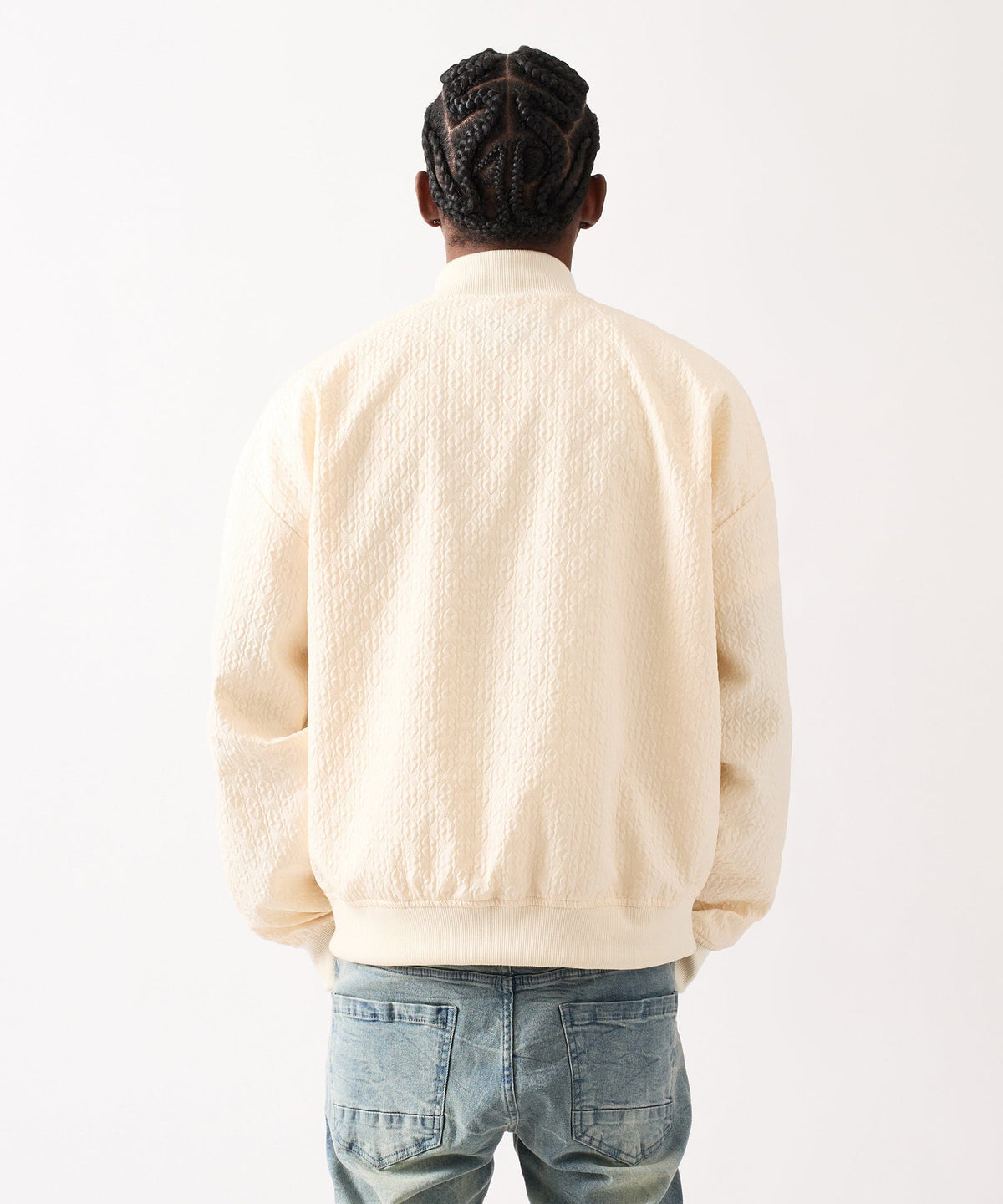 Reason Clothing Best Seller Coaches Chenille Jacket - White