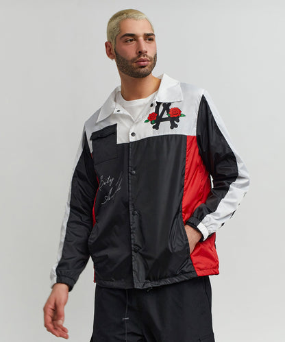 Reason Clothing Quality Los Angeles Coaches Jacket - Black
