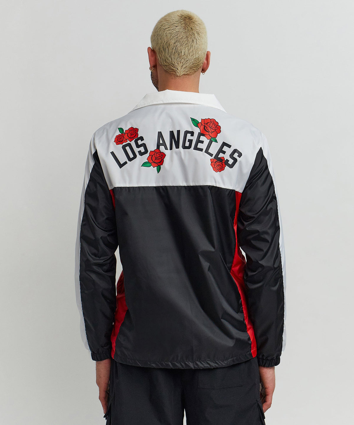 Reason Clothing Quality Los Angeles Coaches Jacket - Black