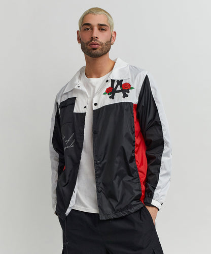 Reason Clothing Quality Los Angeles Coaches Jacket - Black
