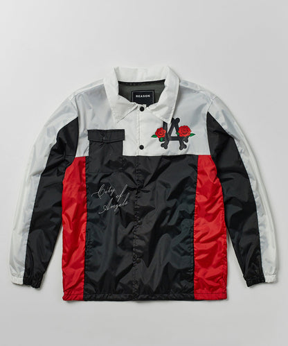 Reason Clothing Quality Los Angeles Coaches Jacket - Black