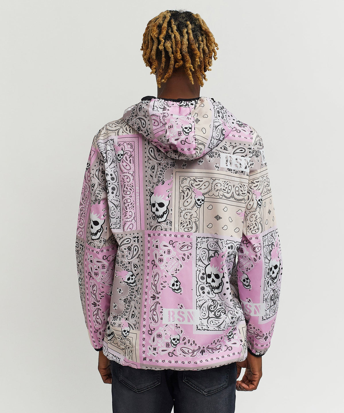 Reason Clothing Hot Sale Paisley Full Zip Anorak