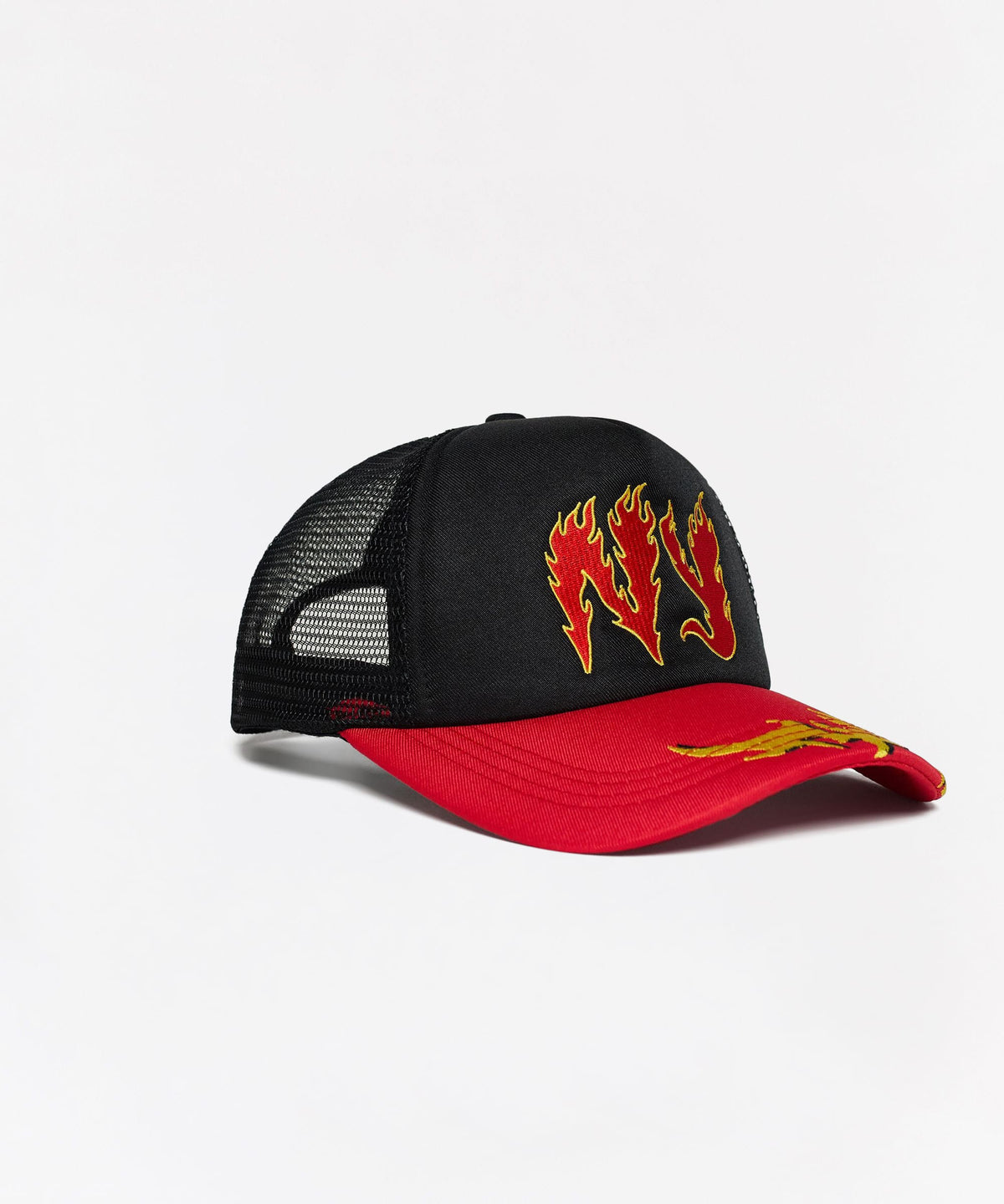 Reason Clothing Discount NY Graphic Trucker Hat - Black/Red