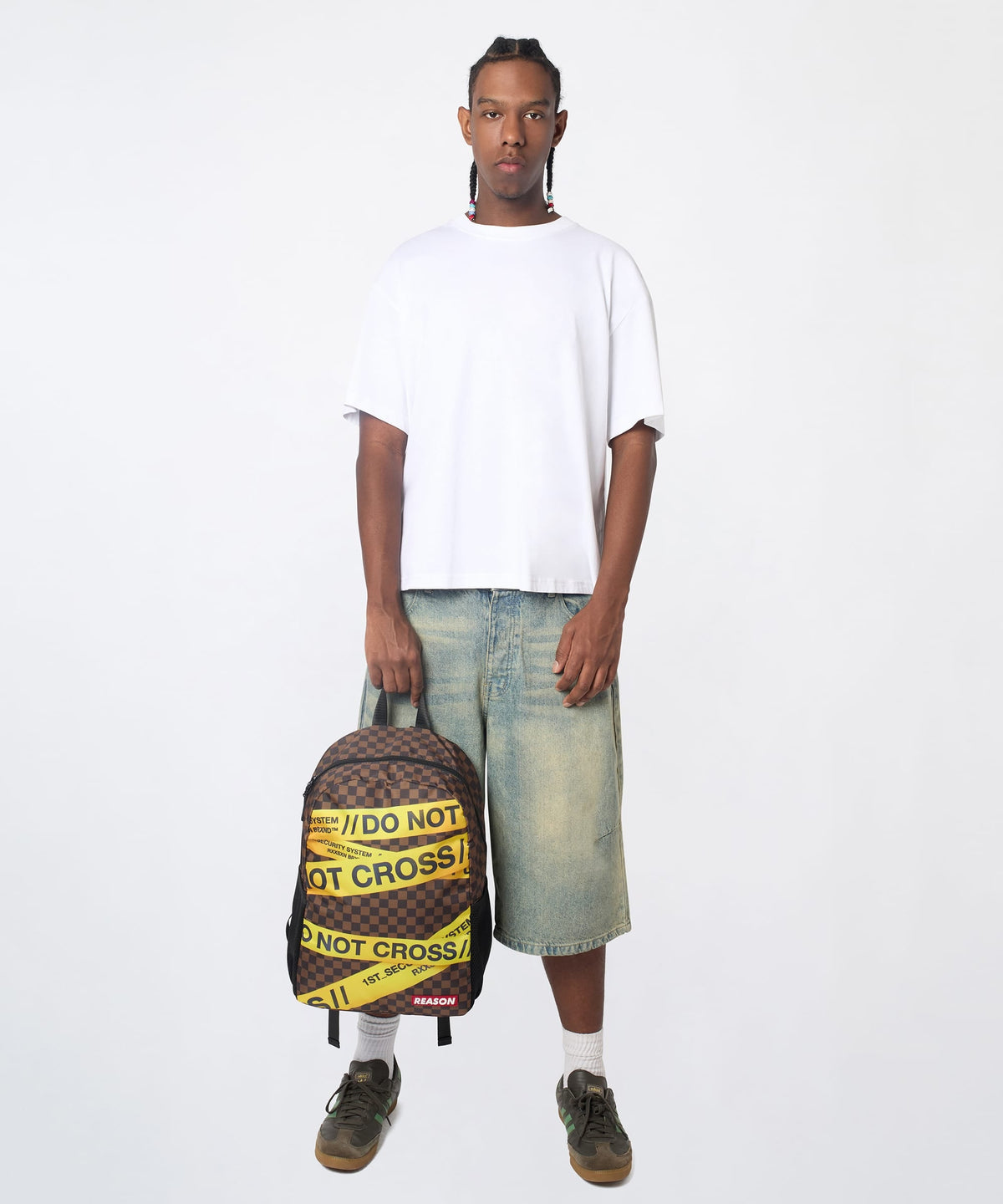 Reason Clothing Recommended Do Not Cross Backpack - Brown