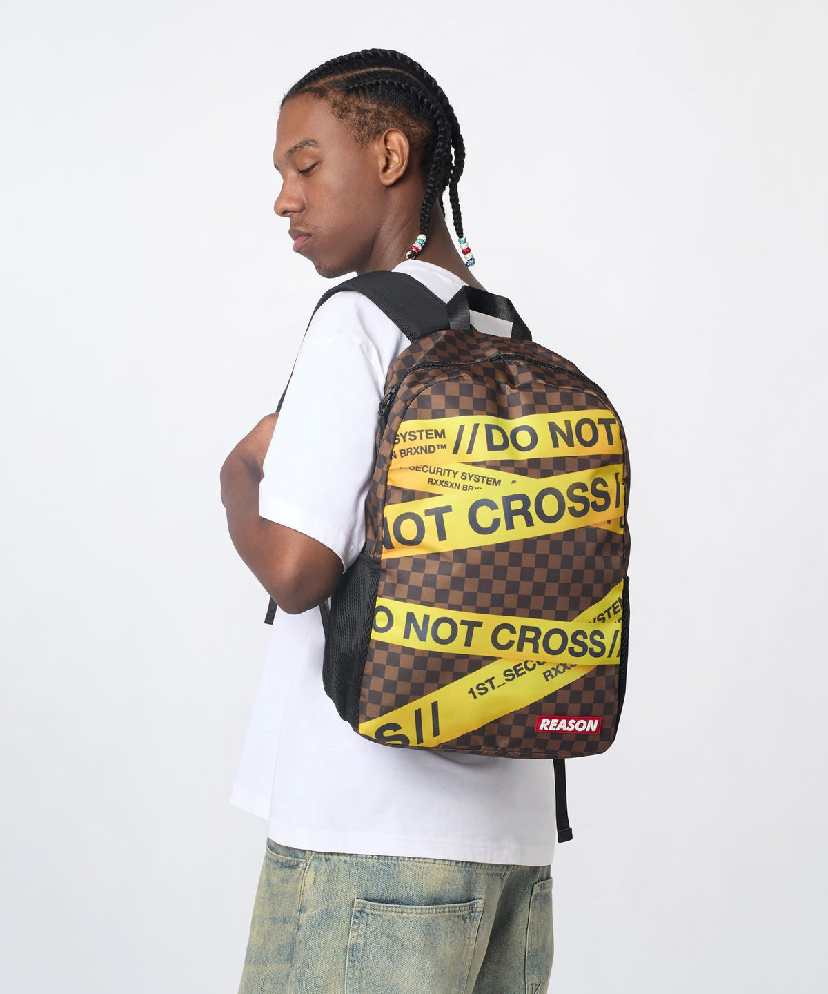 Reason Clothing Recommended Do Not Cross Backpack - Brown