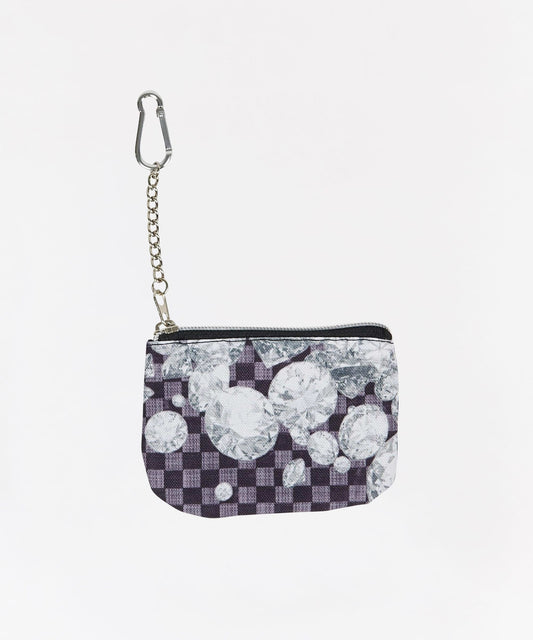 Reason Clothing Value Diamond Checker Print Coin Pouch