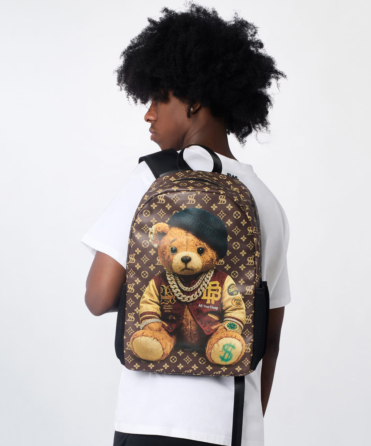 Reason Clothing Customer Favorite Dripped Teddy Backpack PU - Brown