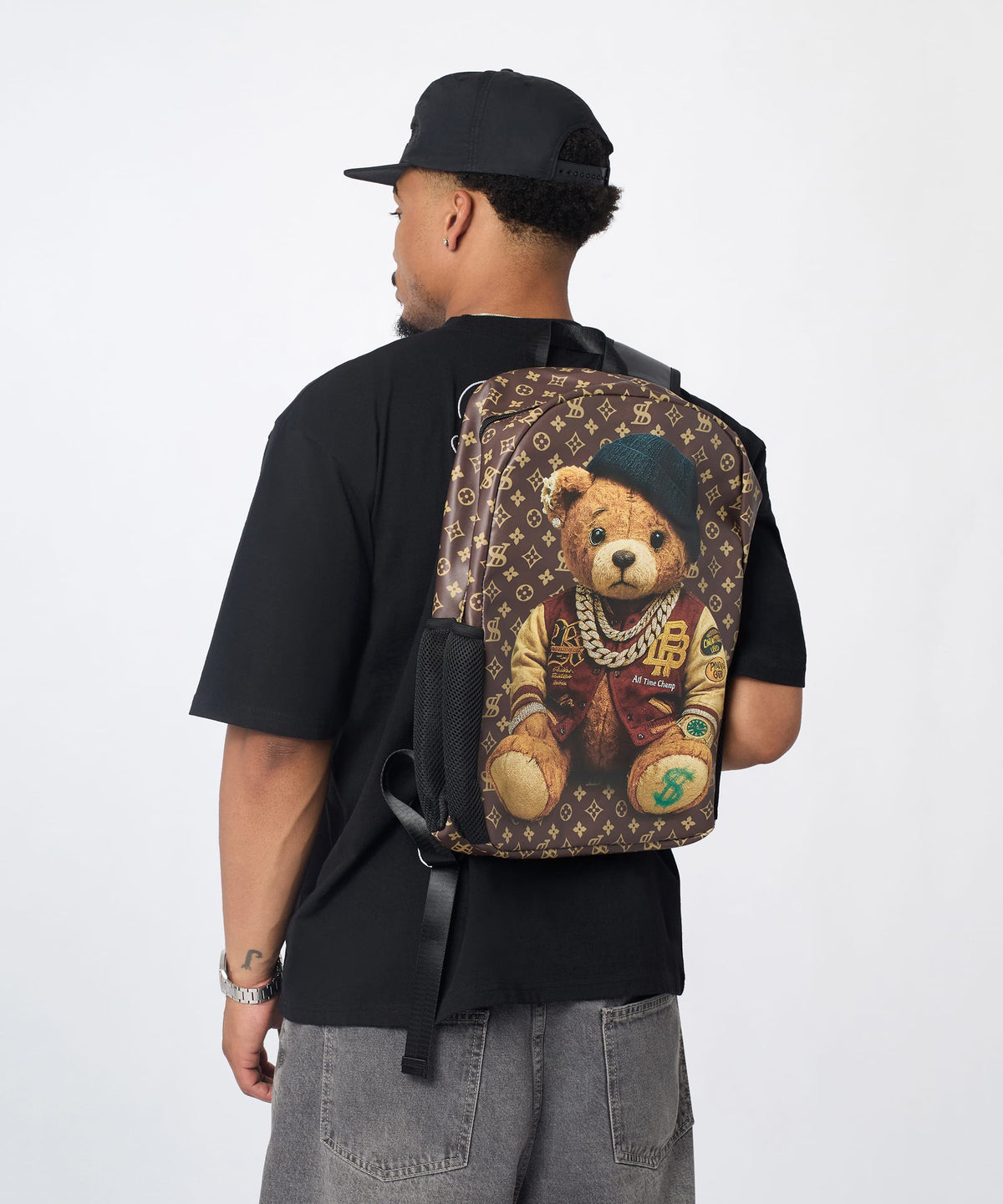 Reason Clothing Customer Favorite Dripped Teddy Backpack PU - Brown