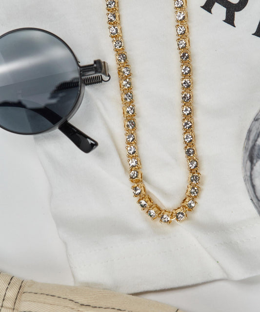 Reason Clothing Essential Tennis Diamond Chain Necklace