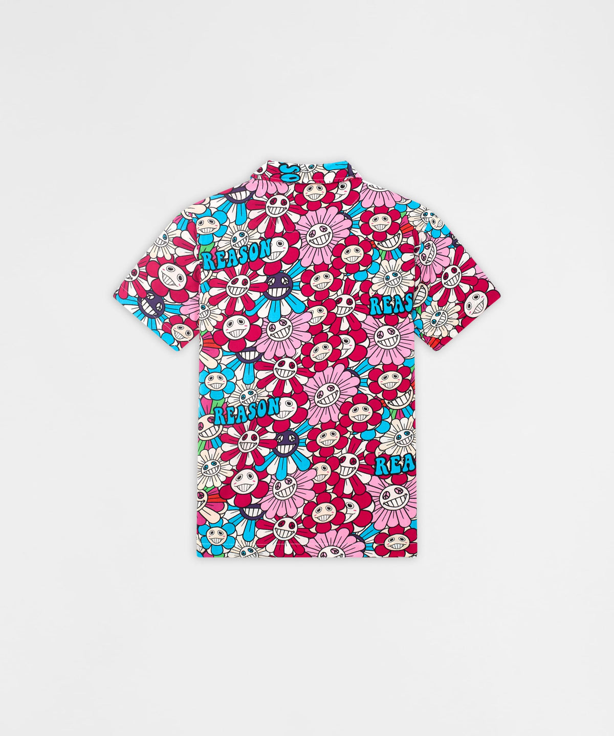 Reason Clothing Trending Sunflower Viscose Button-Down Short Sleeve Shirt - Multicolor