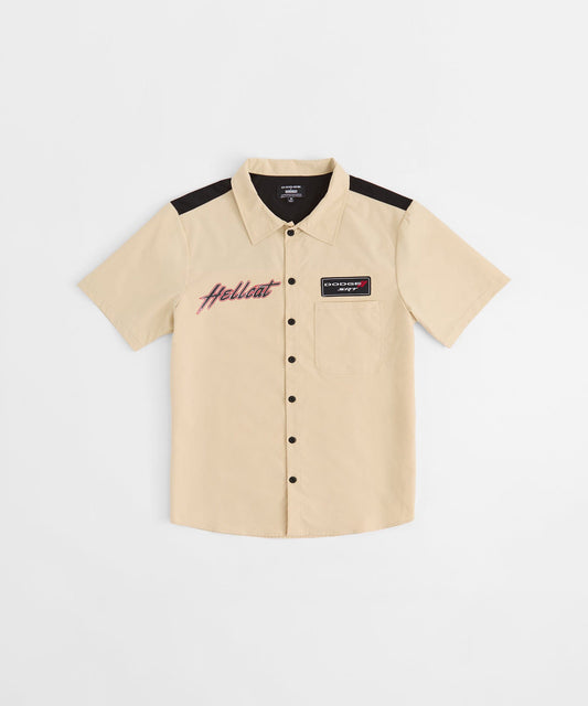 Reason Clothing Value Dodge Hellcat Mechanics Button Down Shirt - Khaki