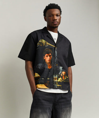Reason Clothing Trending Scarface Button-Down Shirt