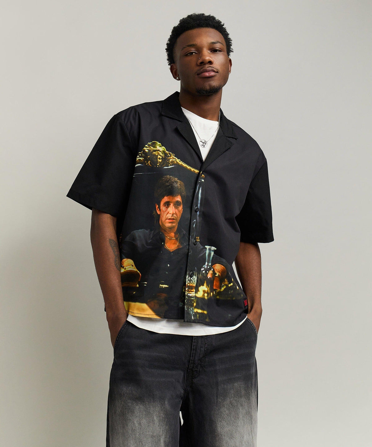 Reason Clothing Trending Scarface Button-Down Shirt