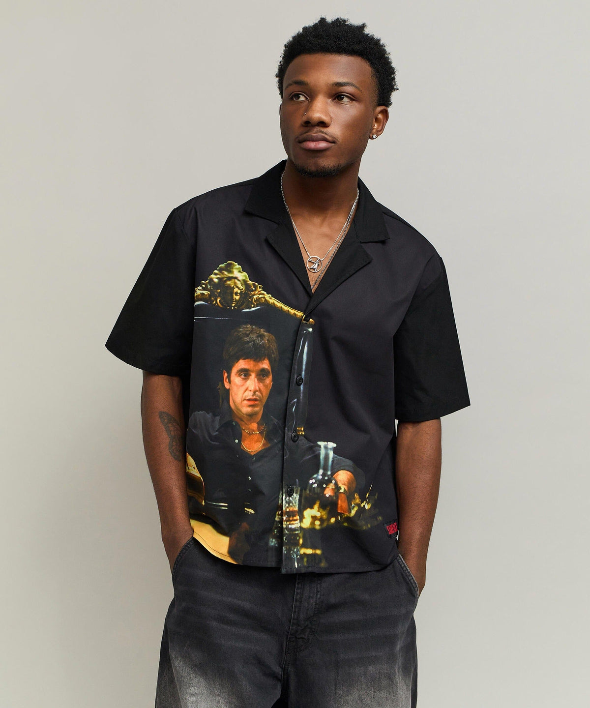 Reason Clothing Trending Scarface Button-Down Shirt