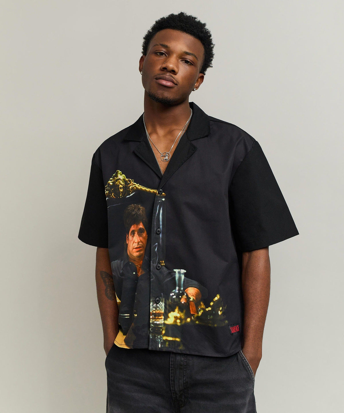 Reason Clothing Trending Scarface Button-Down Shirt