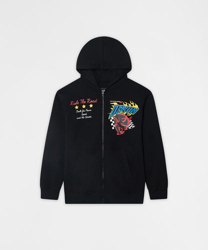 Reason Clothing Trending Dodge Demon Full Zip Hoodie - Black
