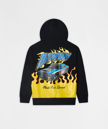 Reason Clothing Trending Dodge Demon Full Zip Hoodie - Black