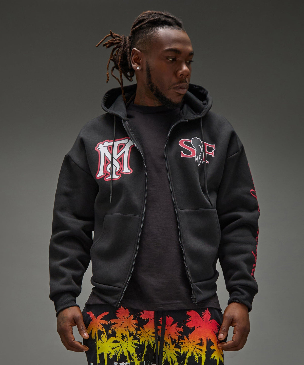 Reason Clothing Best Price Scarface MPR Full ZIP Hoodie - Black