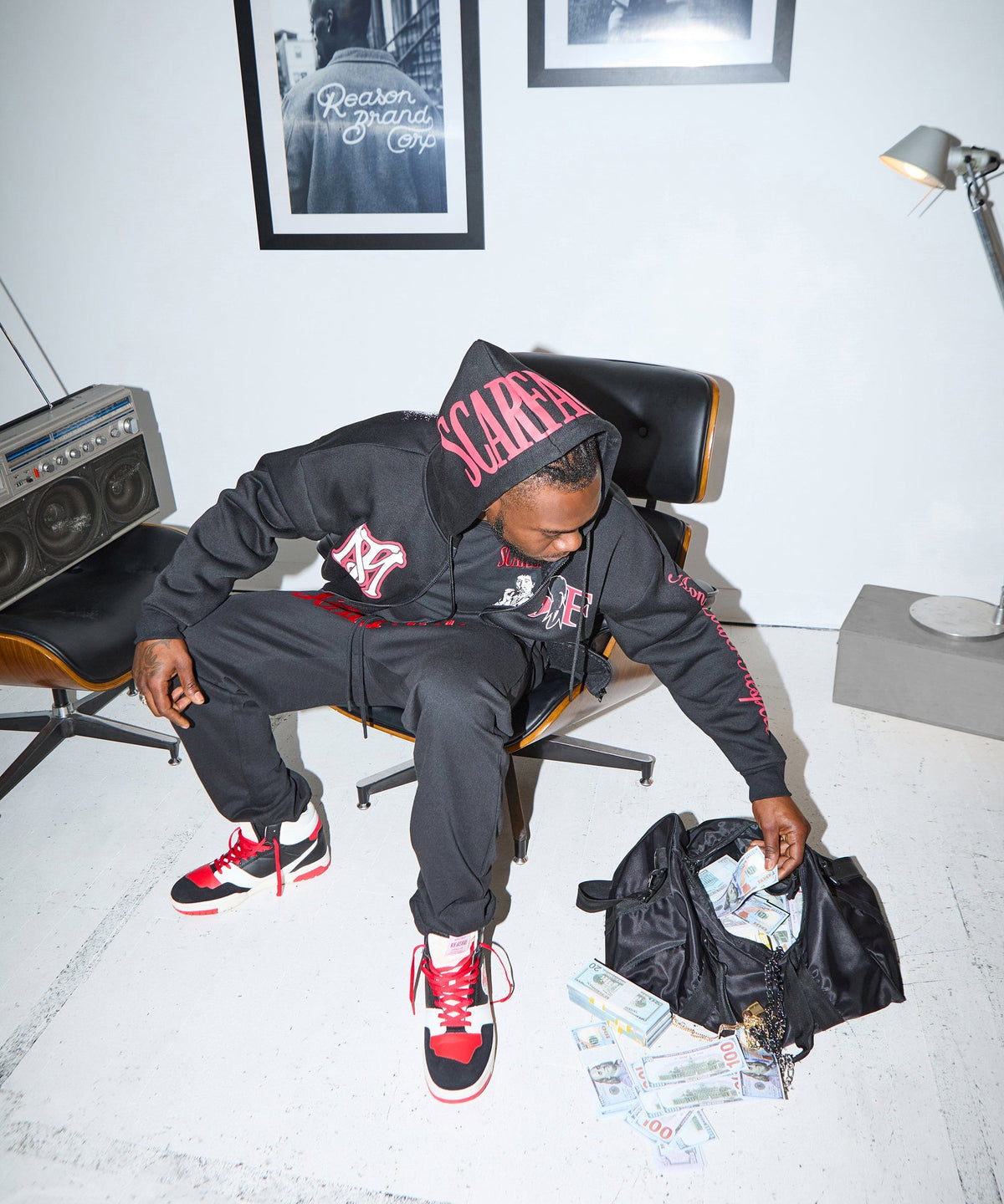 Reason Clothing Best Price Scarface MPR Full ZIP Hoodie - Black