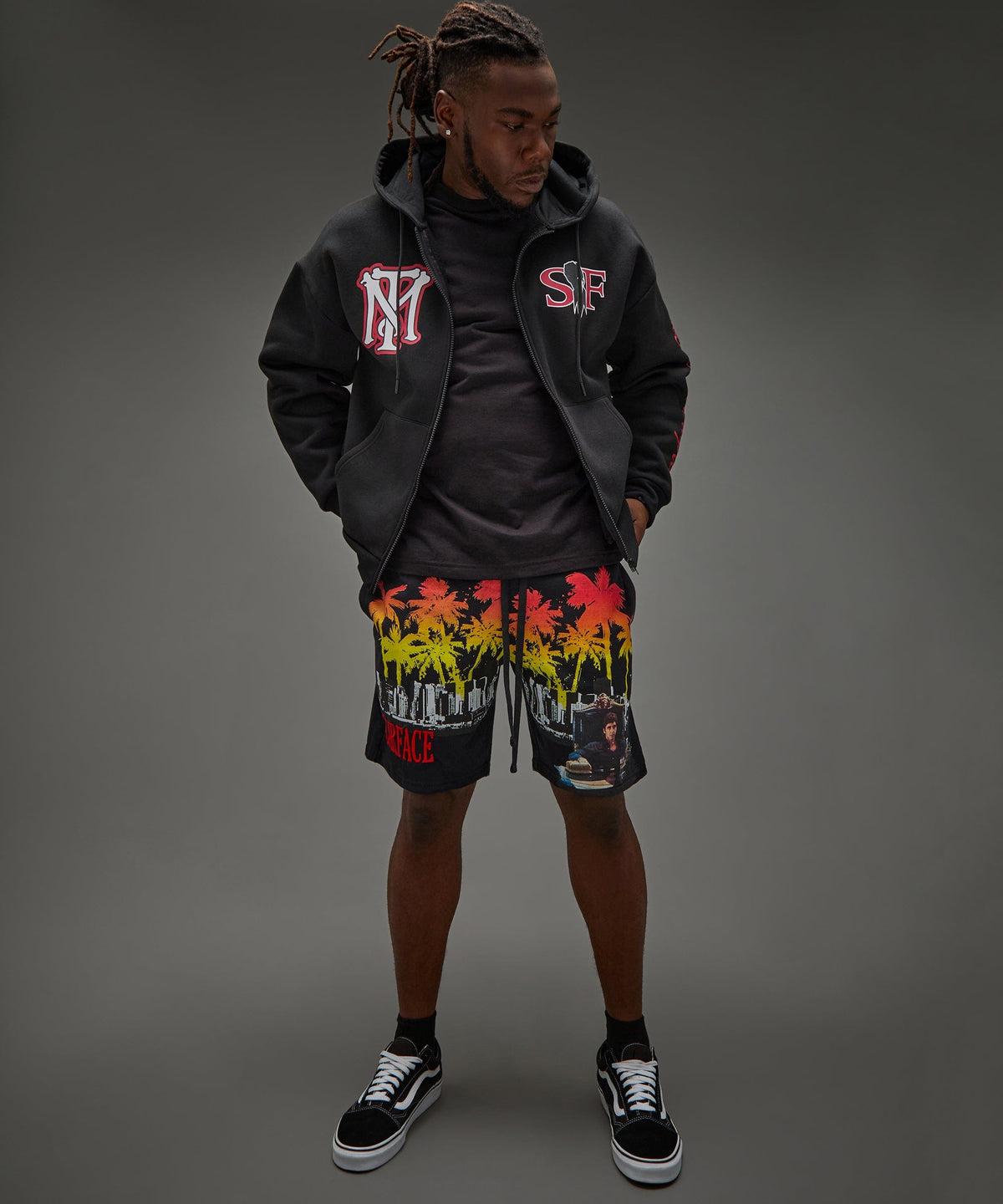 Reason Clothing Best Price Scarface MPR Full ZIP Hoodie - Black