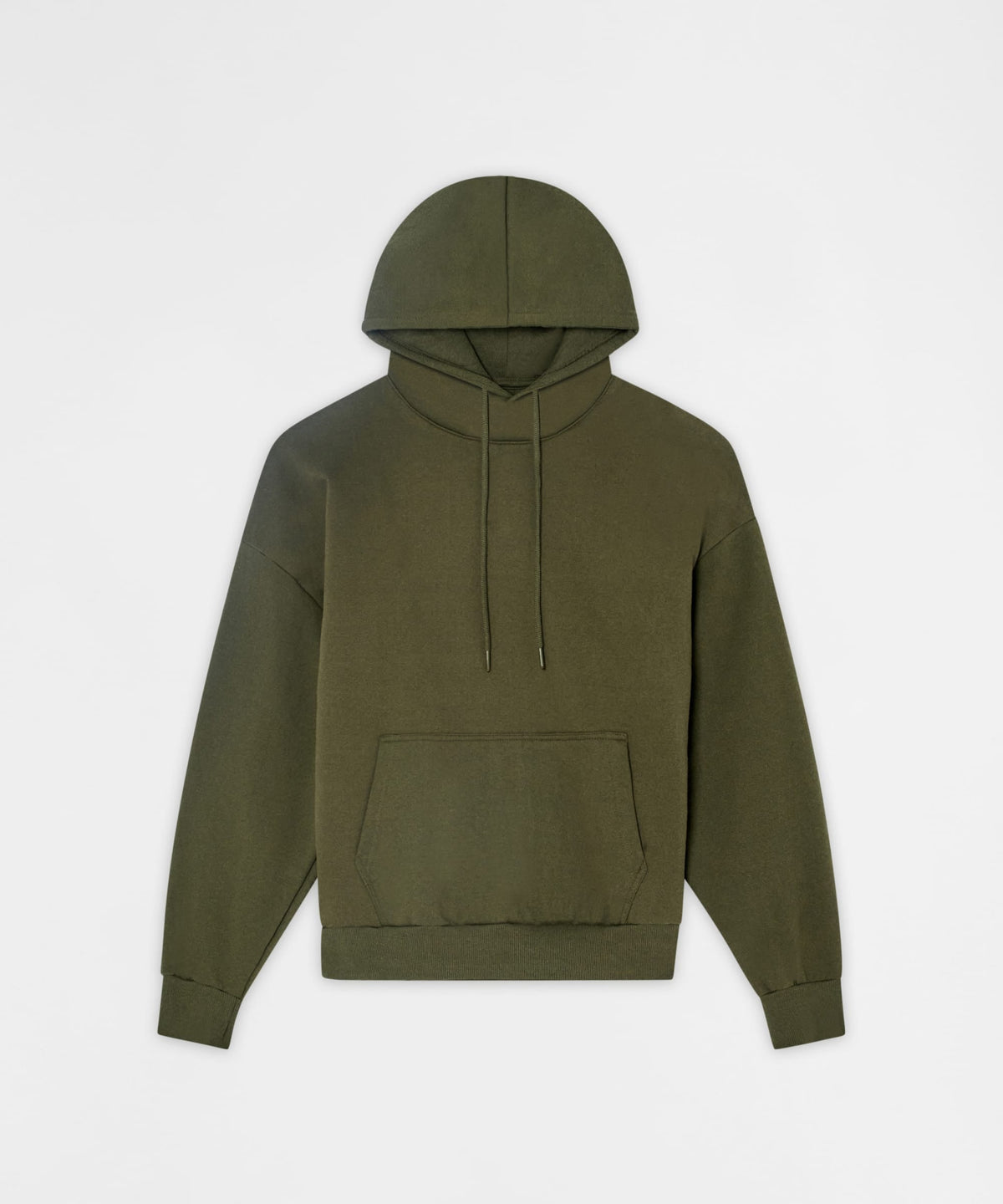 Reason Clothing Signature Essential Pull Over Boxy Fit Hoodie - Olive Green