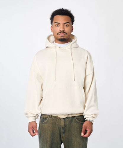 Reason Clothing Featured Essential Pull Over Boxy Fit Hoodie - Cream