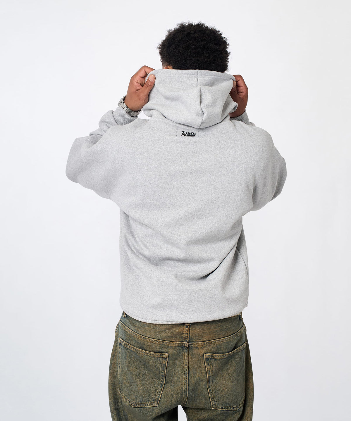 Reason Clothing Great Value Essential Pull Over Boxy Fit Hoodie - Heather Grey