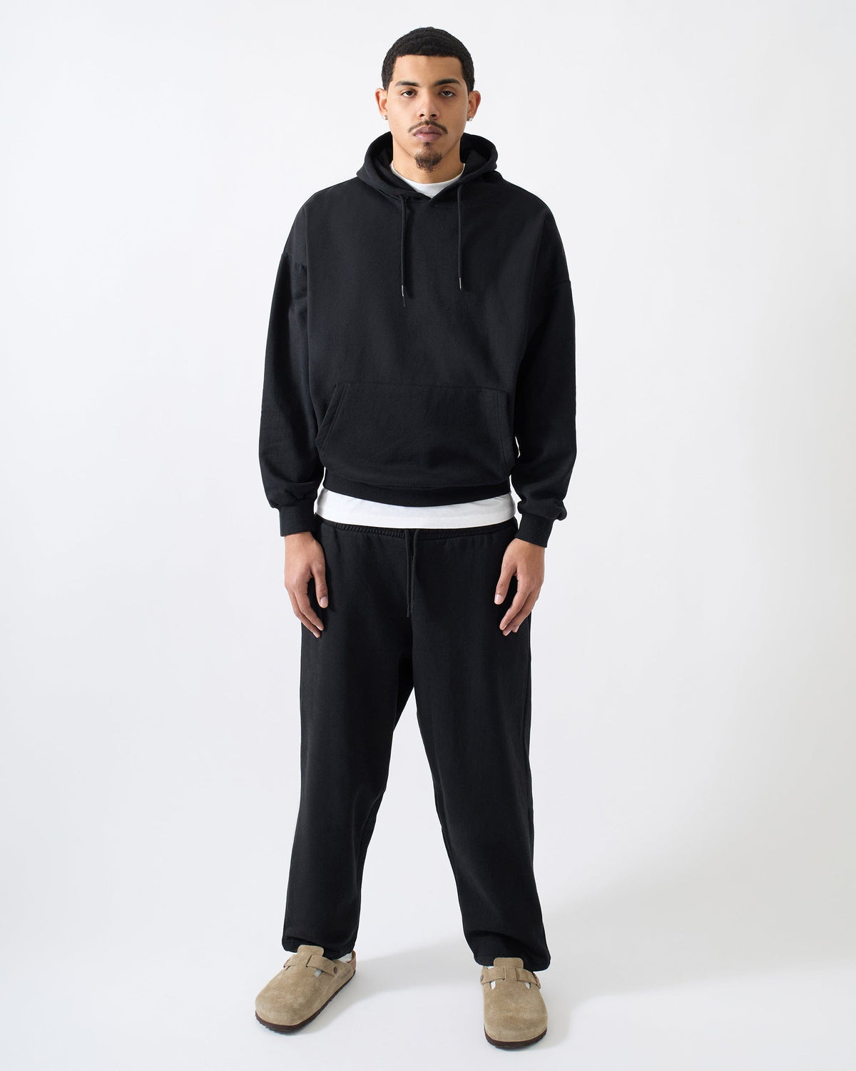 Reason Clothing Value Essential Pull Over Boxy Fit Hoodie - Black