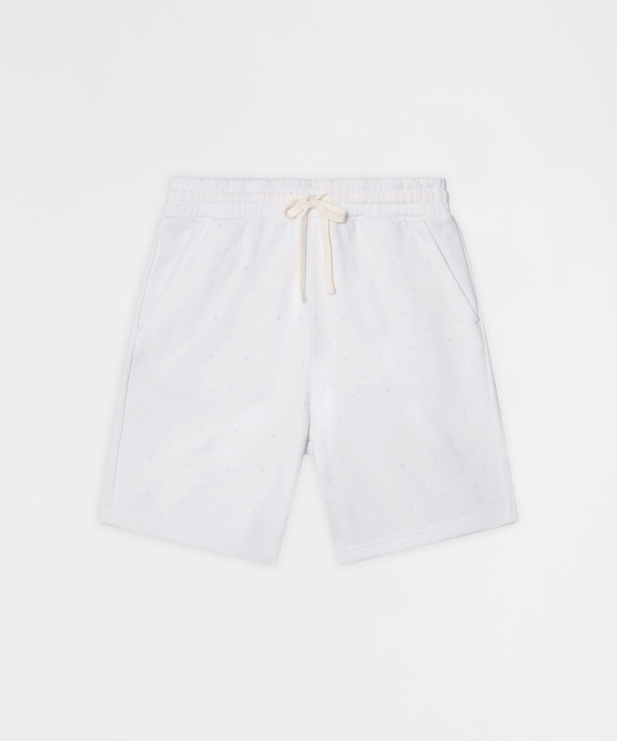 Reason Clothing Classic Washed Rhinestone Short - White