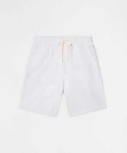 Reason Clothing Classic Washed Rhinestone Short - White