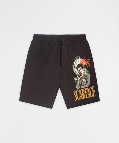 Reason Clothing Premium Scarface Chenille Patched Short - Black