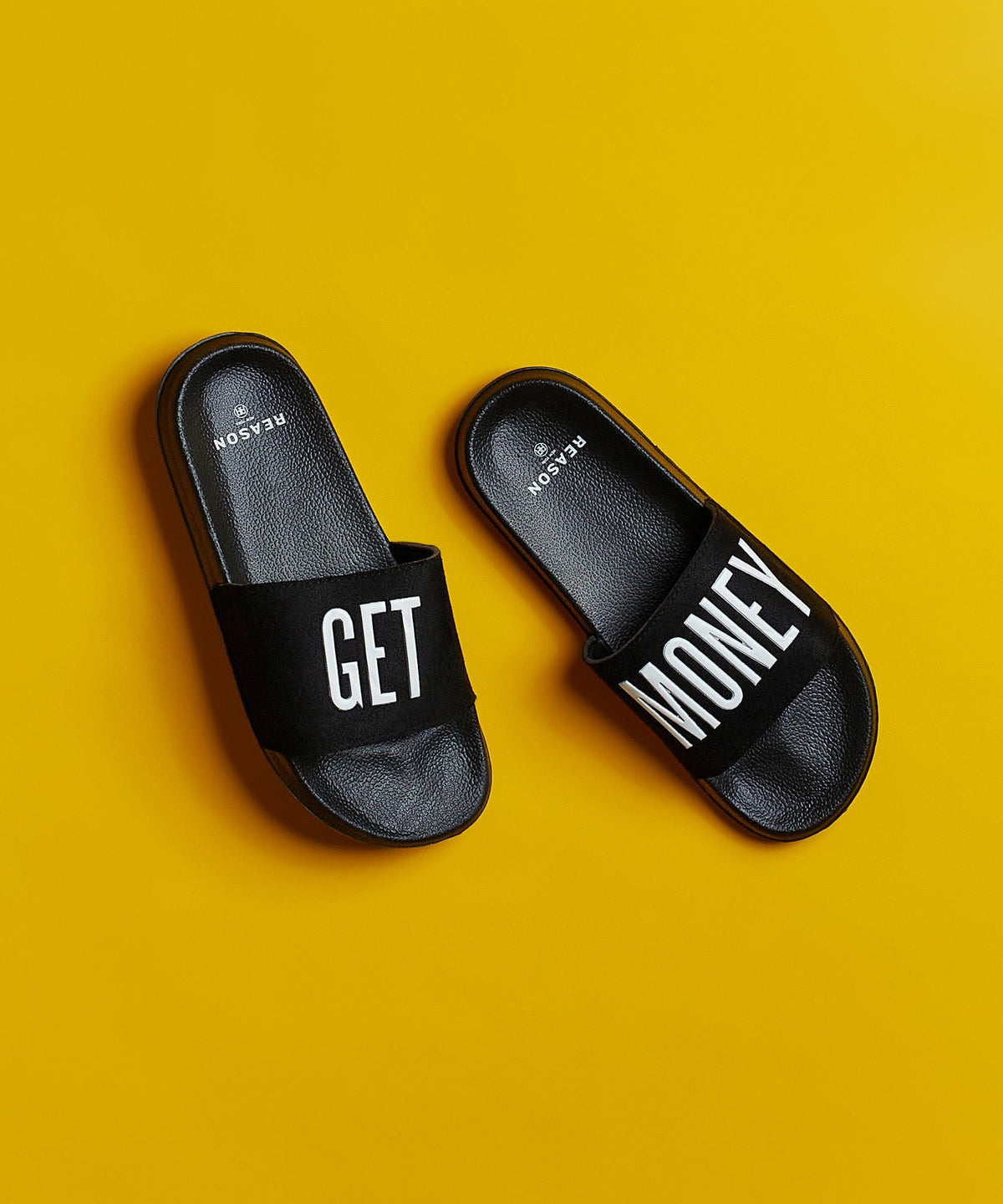 Reason Clothing Classic Get Money Black And White Logo Slides