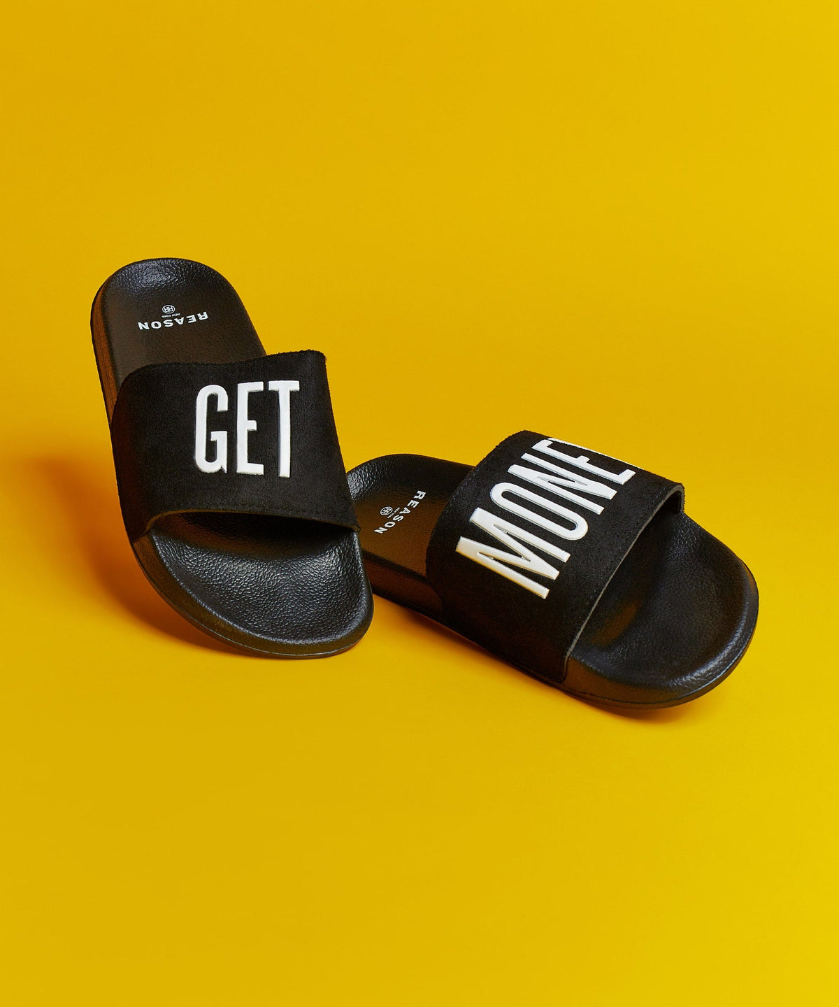 Reason Clothing Classic Get Money Black And White Logo Slides