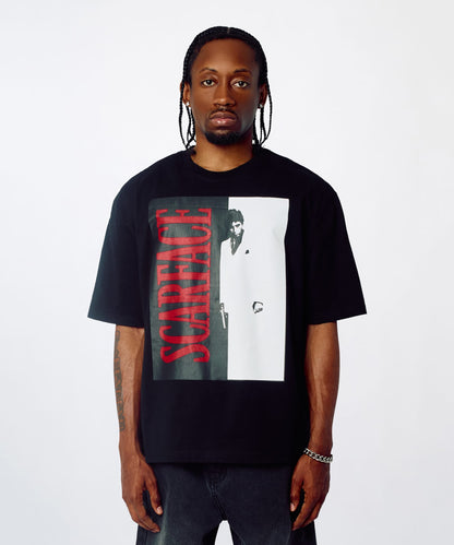 Reason Clothing Trusted Scarface Split Graphic Tee - Black