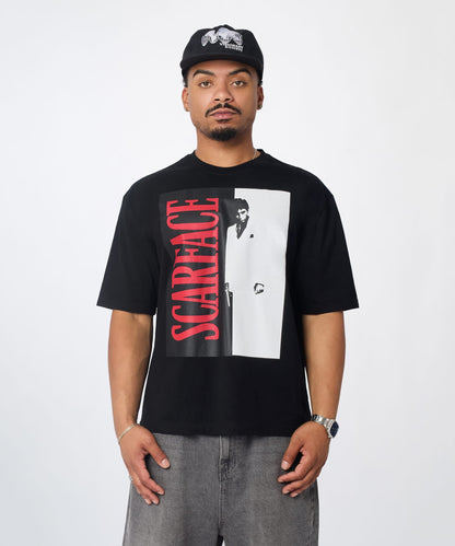 Reason Clothing Trusted Scarface Split Graphic Tee - Black