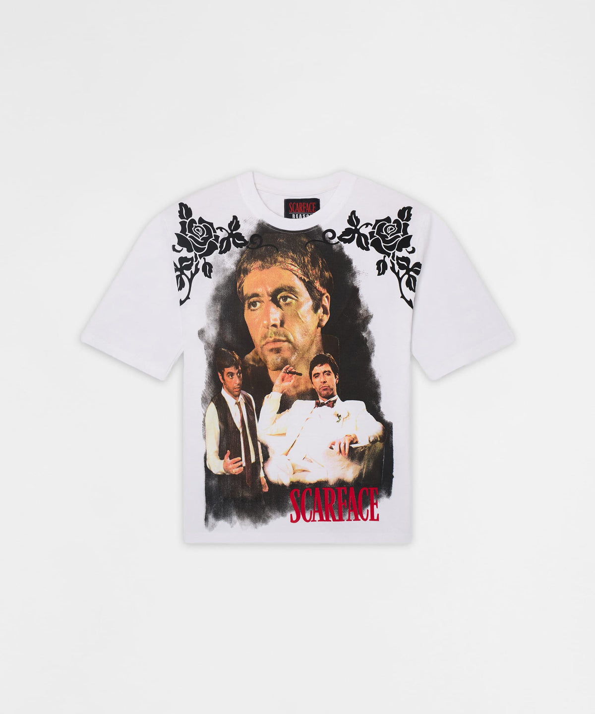 Reason Clothing Deals Scarface Graphic Short Sleeve Tee - White