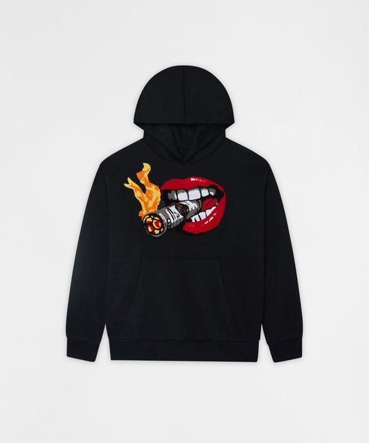 Reason Clothing Discount Smoking Money Chenille Hoodie - Black