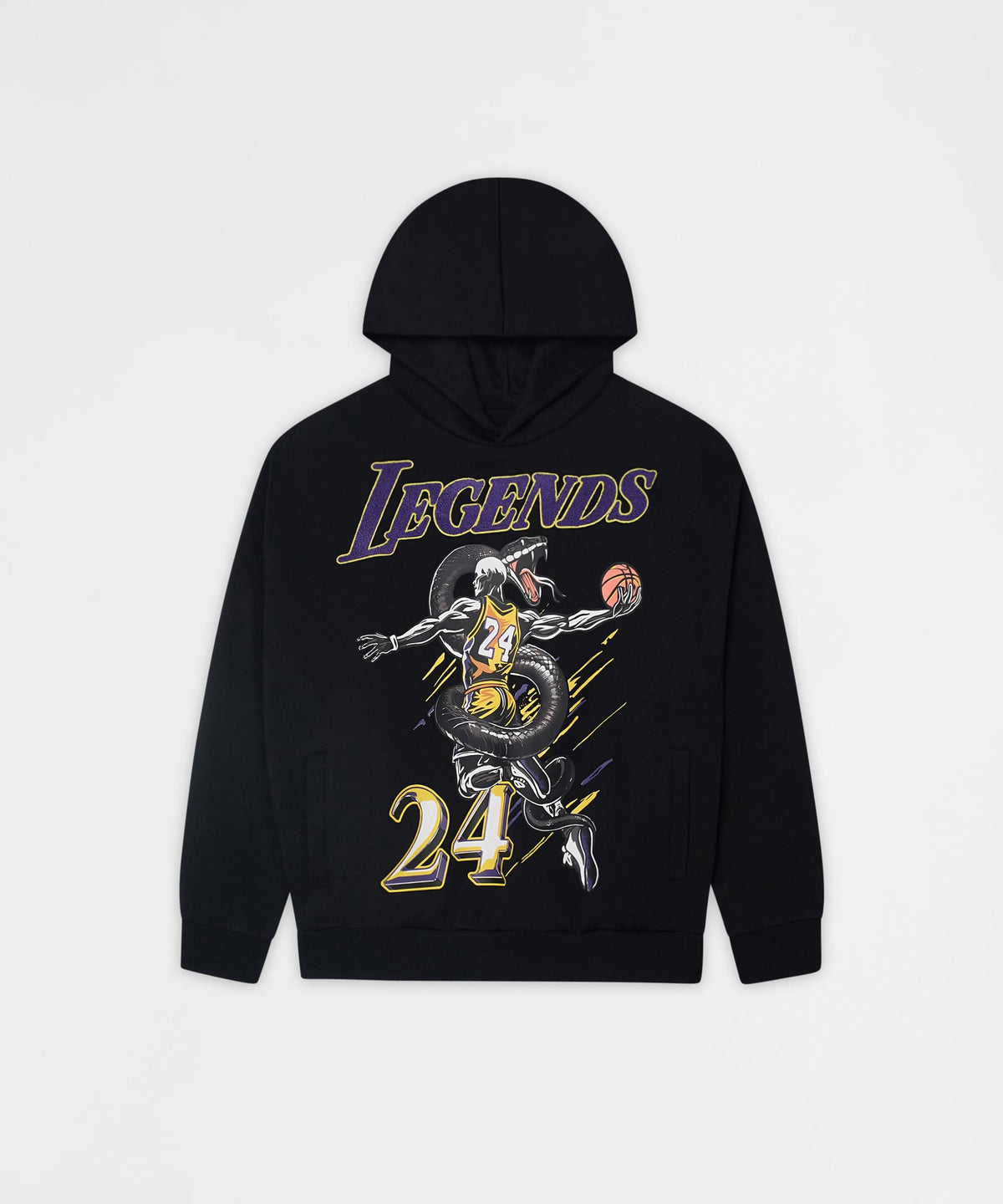 Reason Clothing Trending Legends Chenille Patched Hoodie - Black